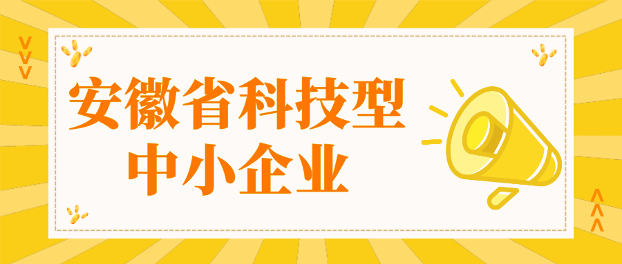 安徽省科技型中小企业认定